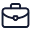 Briefcase icon with stroke standard style