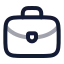 Briefcase icon with twotone rounded style