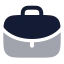 Briefcase icon with bulk rounded style