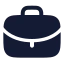 Briefcase icon with solid rounded style