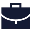 Briefcase icon with solid sharp style