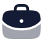 Briefcase icon with bulk rounded style