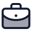 Briefcase icon with duotone standard style