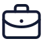 Briefcase icon with stroke standard style