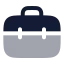Briefcase icon with bulk rounded style