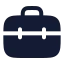 Briefcase icon with solid rounded style