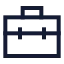Briefcase icon with stroke sharp style