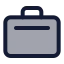 Briefcase icon with duotone standard style