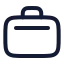 Briefcase icon with stroke rounded style