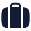 Briefcase icon with solid rounded style