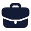 Briefcasebusiness icon with solid rounded style