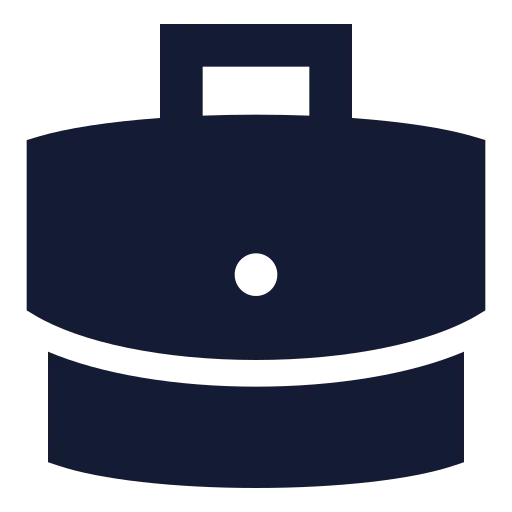 Briefcase Business Icon in Solid Sharp style