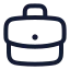 Briefcasebusiness icon with stroke rounded style