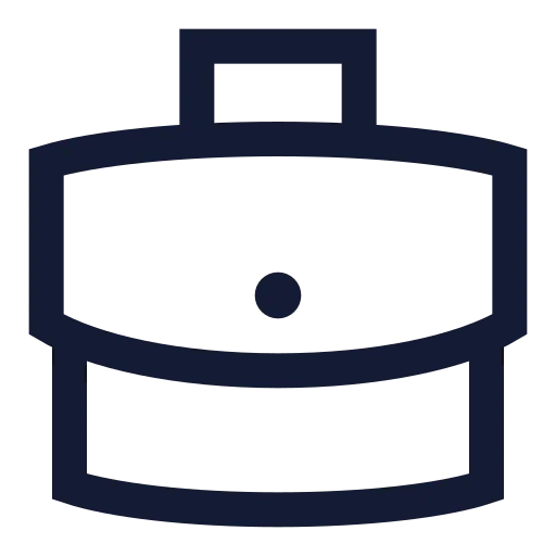 Briefcase Business Icon in Stroke Sharp style