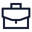 Briefcasebusiness icon with stroke sharp style