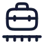 Briefcaseconveyorbelt icon with stroke rounded style