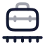 Briefcaseconveyorbelt icon with twotone rounded style