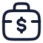 Briefcasedollar icon with stroke rounded style