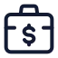 Briefcasedollar icon with stroke standard style
