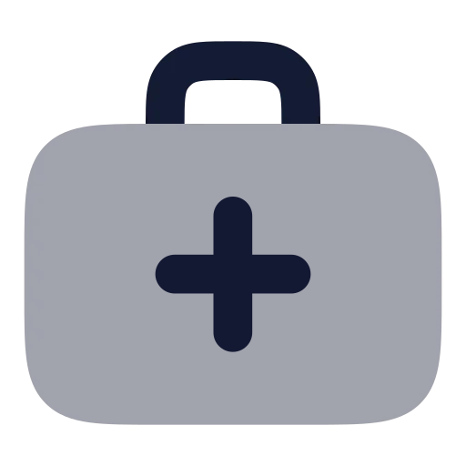 Briefcase Medical Icon in Bulk Rounded style
