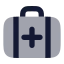 Briefcasemedical icon with bulk rounded style