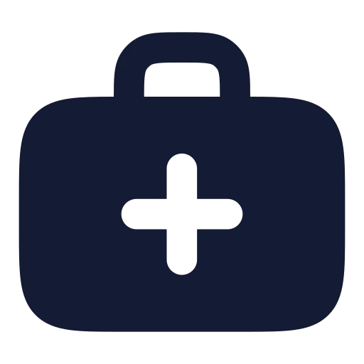 Briefcase Medical Icon in Solid Rounded style