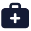 Briefcasemedical icon with solid standard style
