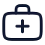 Briefcasemedical icon with stroke rounded style