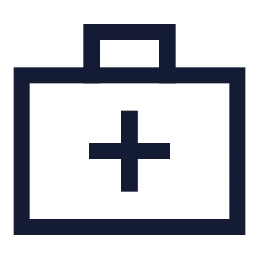 Briefcase Medical Icon in Stroke Sharp style