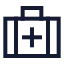 Briefcasemedical icon with stroke sharp style