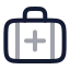 Briefcasemedical icon with twotone rounded style
