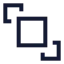 Bringtofront icon with stroke sharp style