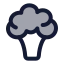 Broccoli icon with duotone standard style