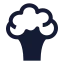 Broccoli icon with solid sharp style