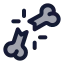 Brokenbone icon with duotone rounded style