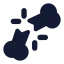 Brokenbone icon with solid standard style
