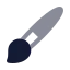 Brush icon with bulk rounded style