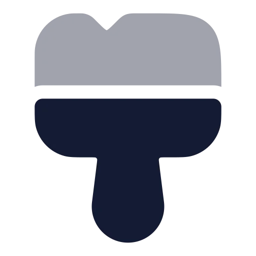 Brush Cleaning Icon in Bulk Rounded style
