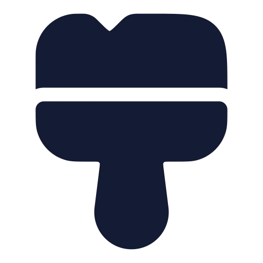 Brush Cleaning Icon in Solid Rounded style