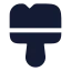 Brushcleaning icon with solid rounded style