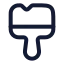 Brushcleaning icon with stroke rounded style