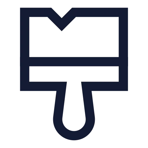 Brush Cleaning Icon in Stroke Sharp style