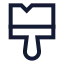 Brushcleaning icon with stroke sharp style