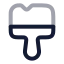 Brushcleaning icon with twotone rounded style
