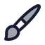 Brush icon with duotone standard style
