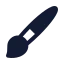 Brush icon with solid standard style