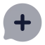 Bubblechatadd icon with bulk rounded style