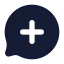 Bubblechatadd icon with solid rounded style