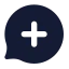Bubblechatadd icon with solid standard style