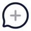 Bubblechatadd icon with twotone rounded style